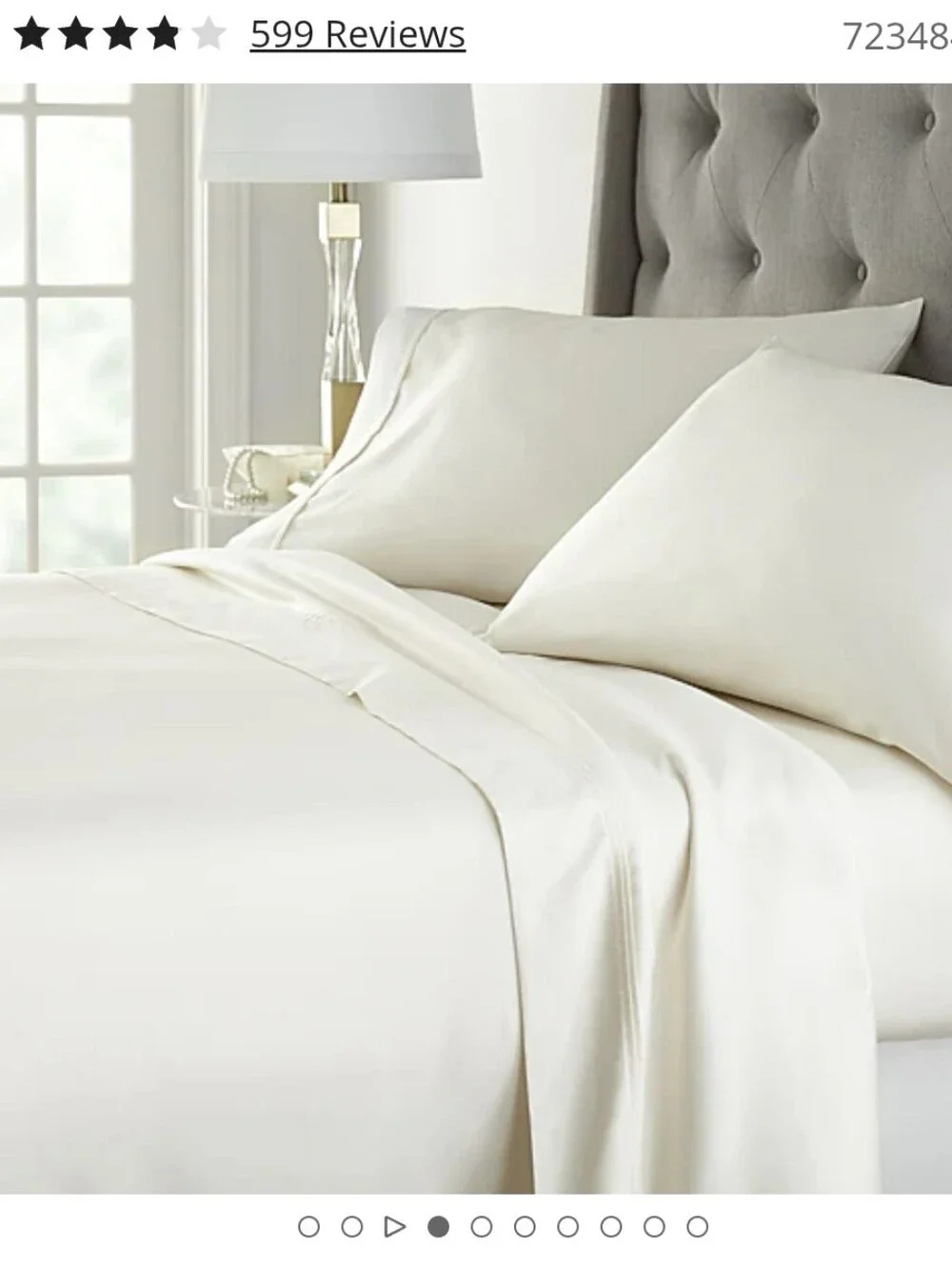 New Liz Claiborne Luxury Performance Queen Sheet Set Off White Cotton Blend 1000